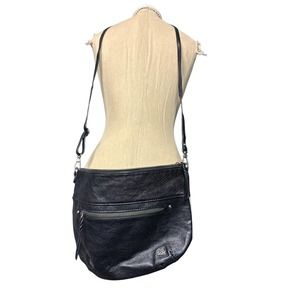 The Sak Small Black Leather Shoulder Bag